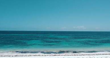 drone shot of blue sea
