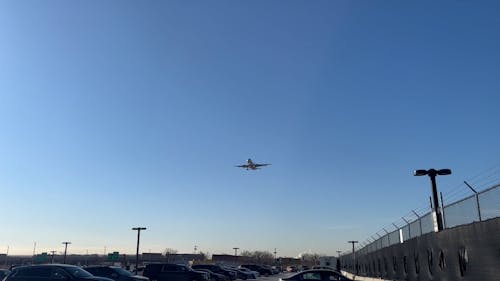 Airplane Flying Against Clear Sky