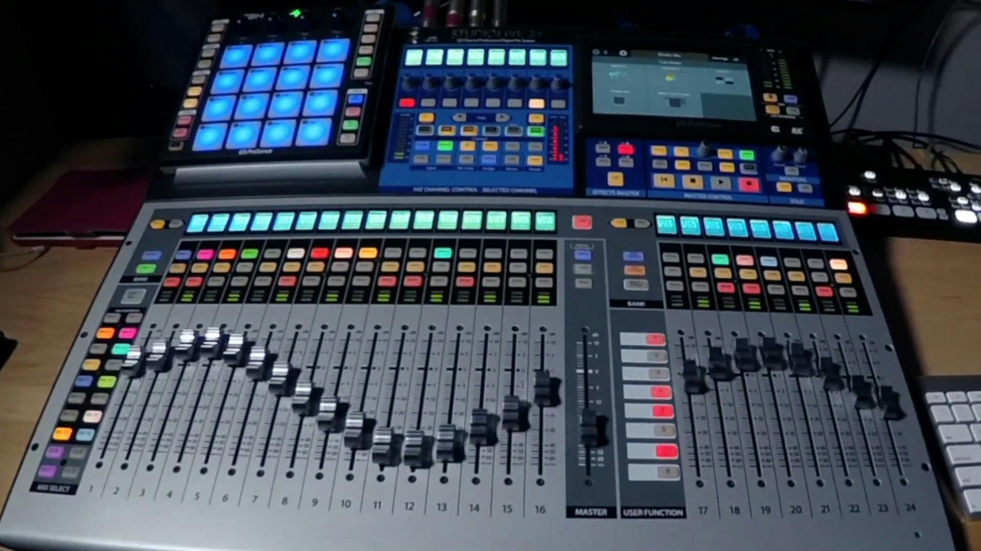 Faders Moving on Mixing Console Free Stock Video Footage, RoyaltyFree