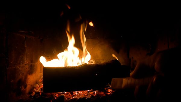 Wood Burning in Fireplace Free Stock Video Footage, Royalty-Free 4K ...