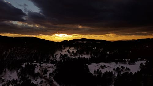 A Winter Landscape at Sunset