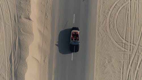Convertible Car on Desert Road