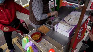selling food at street market