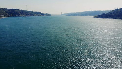 Drone Footage of Bosphorus Bridge in Istanbul 
