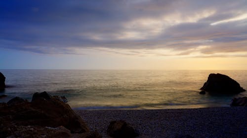 Time Lapse of a Sunset at the Beach