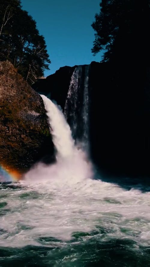 Water Flowing from Waterfalls