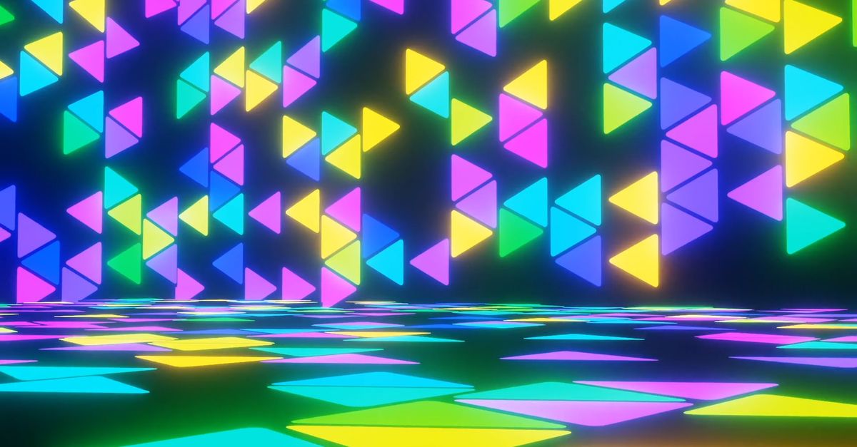 Animation of Colorful Triangles Free Stock Video Footage, Royalty-Free ...