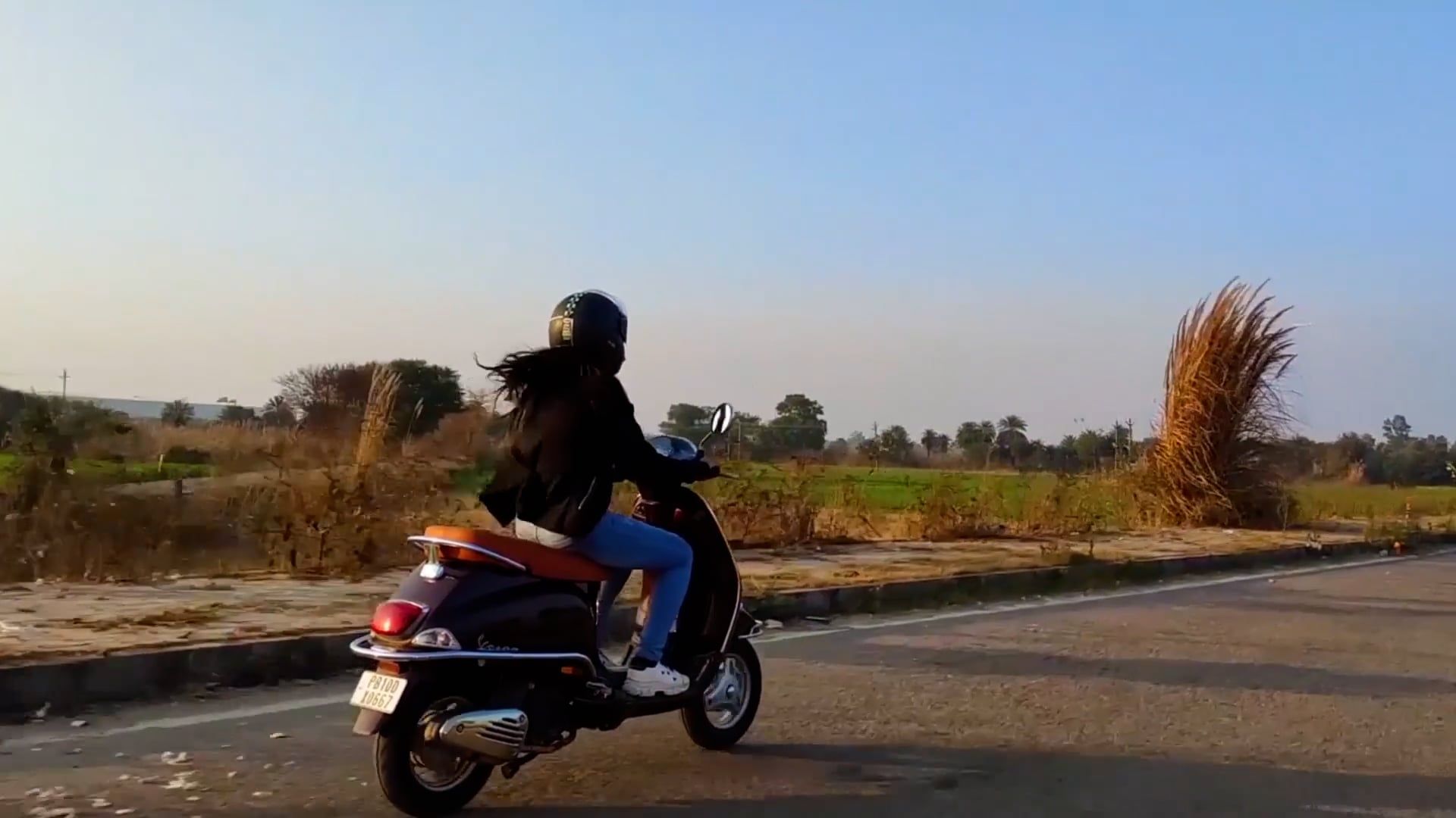 Woman Riding a Motorcycle on Road Free Stock Video Footage, Royalty ...