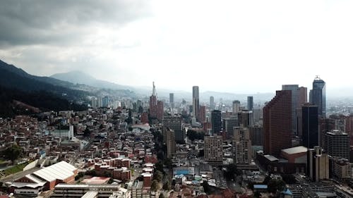 Drone Footage of Bogotá City in Colombia