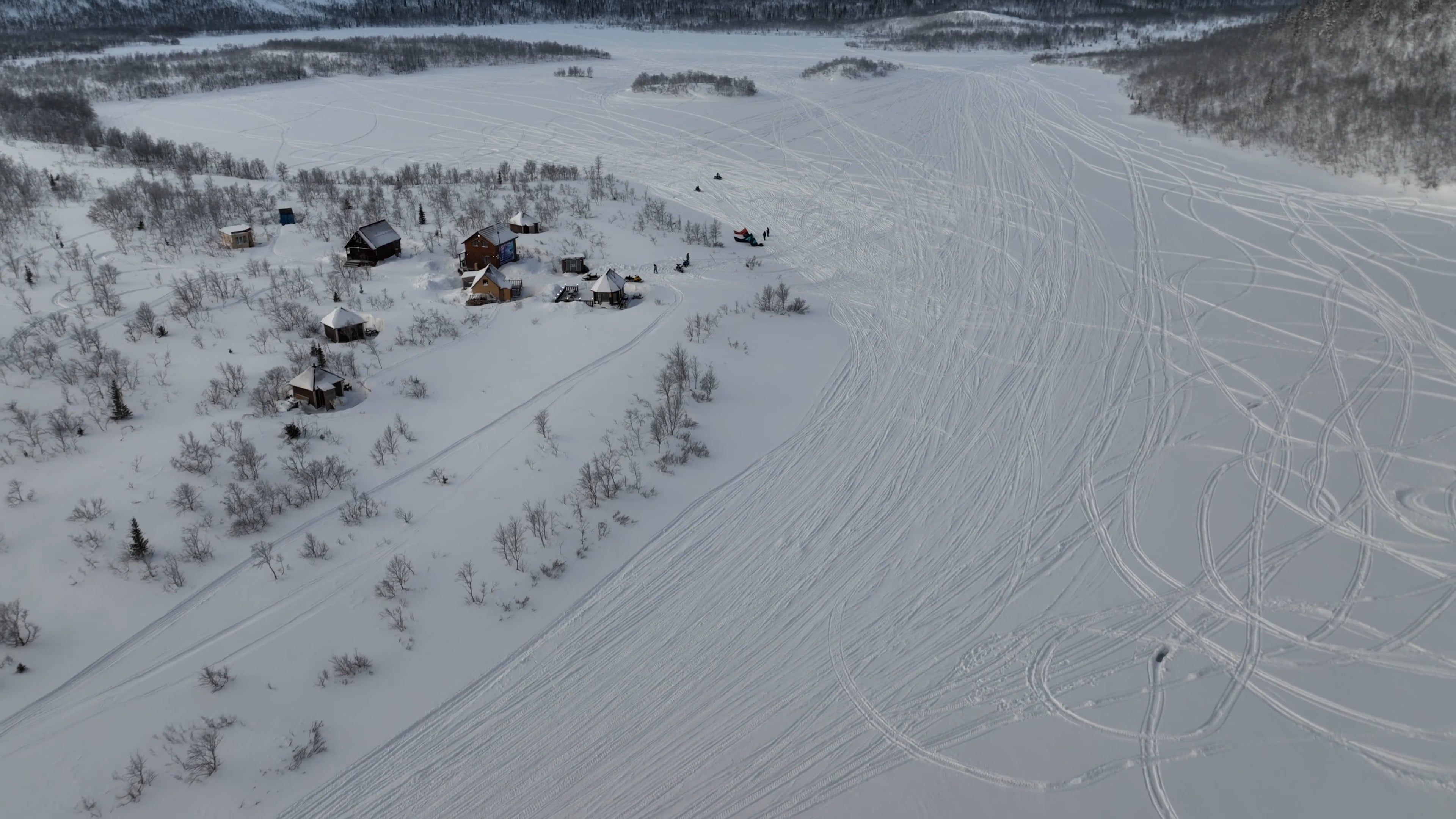 Drone Footage of Snow Covered Ground Free Stock Video Footage, Royalty ...
