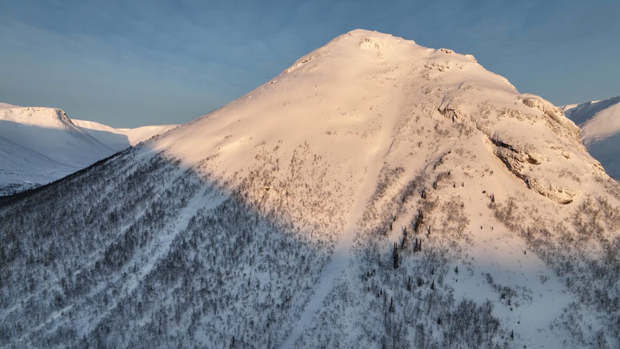 Aerial Footage of a Snow Capped Mountain Free Stock Video Footage ...