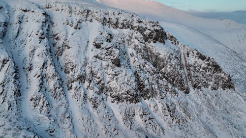 Aerial Footage of Snow Covered Mountains