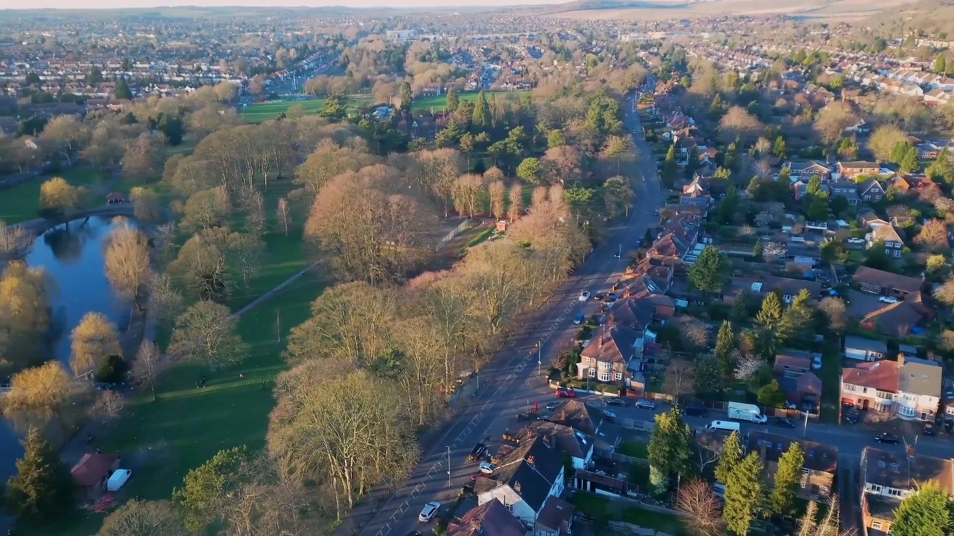 aerial view of city park 11324819