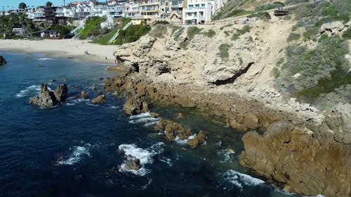 Aerial View of Coast and Cliff