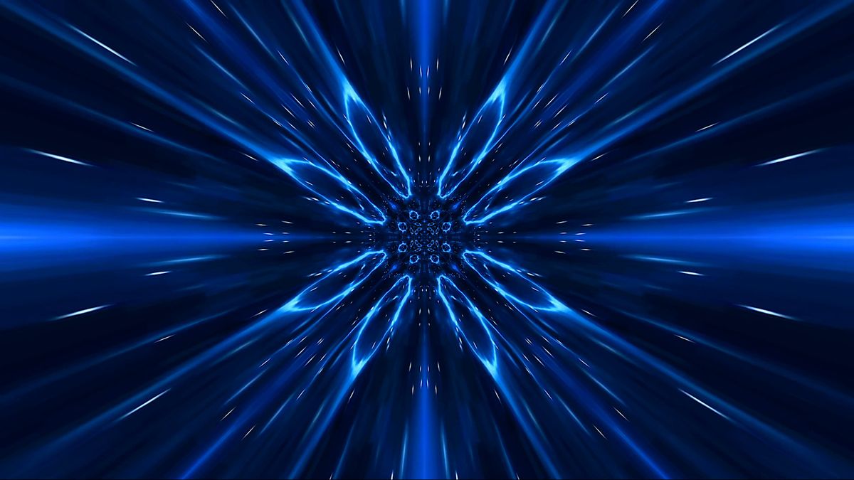A blue and white abstract background with a blue and white light Free ...