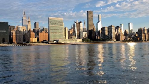 Clouds over City on Shore