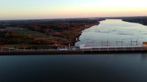 Drone Footage of the Salto Grande Dam on the Uruguay River