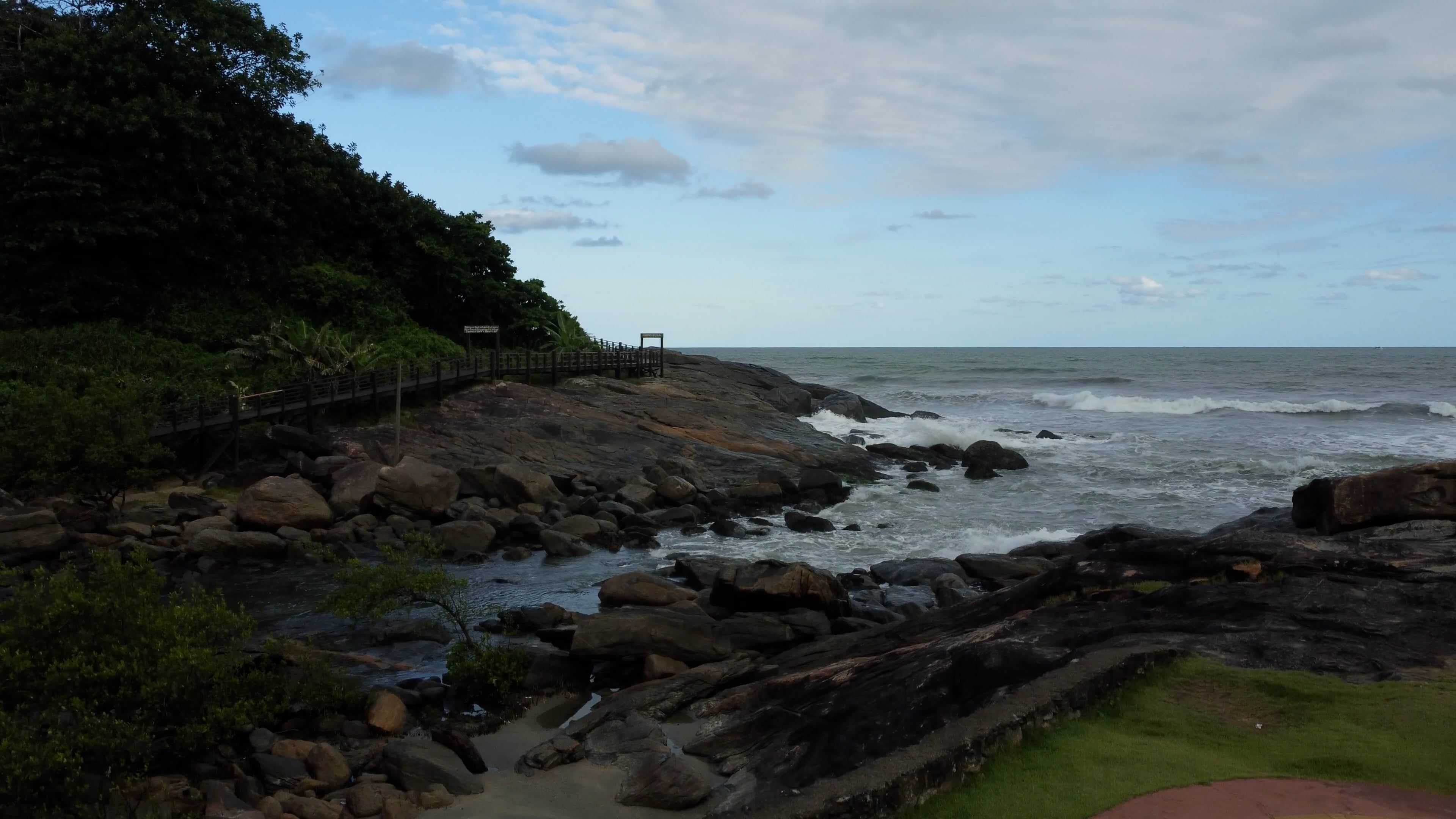 Drone Footage of Coast and Sea Waves Free Stock Video Footage, Royalty ...