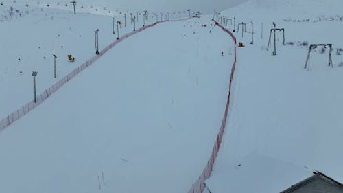 Aerial View of Ski Slope