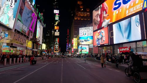 View of Times Square at Night