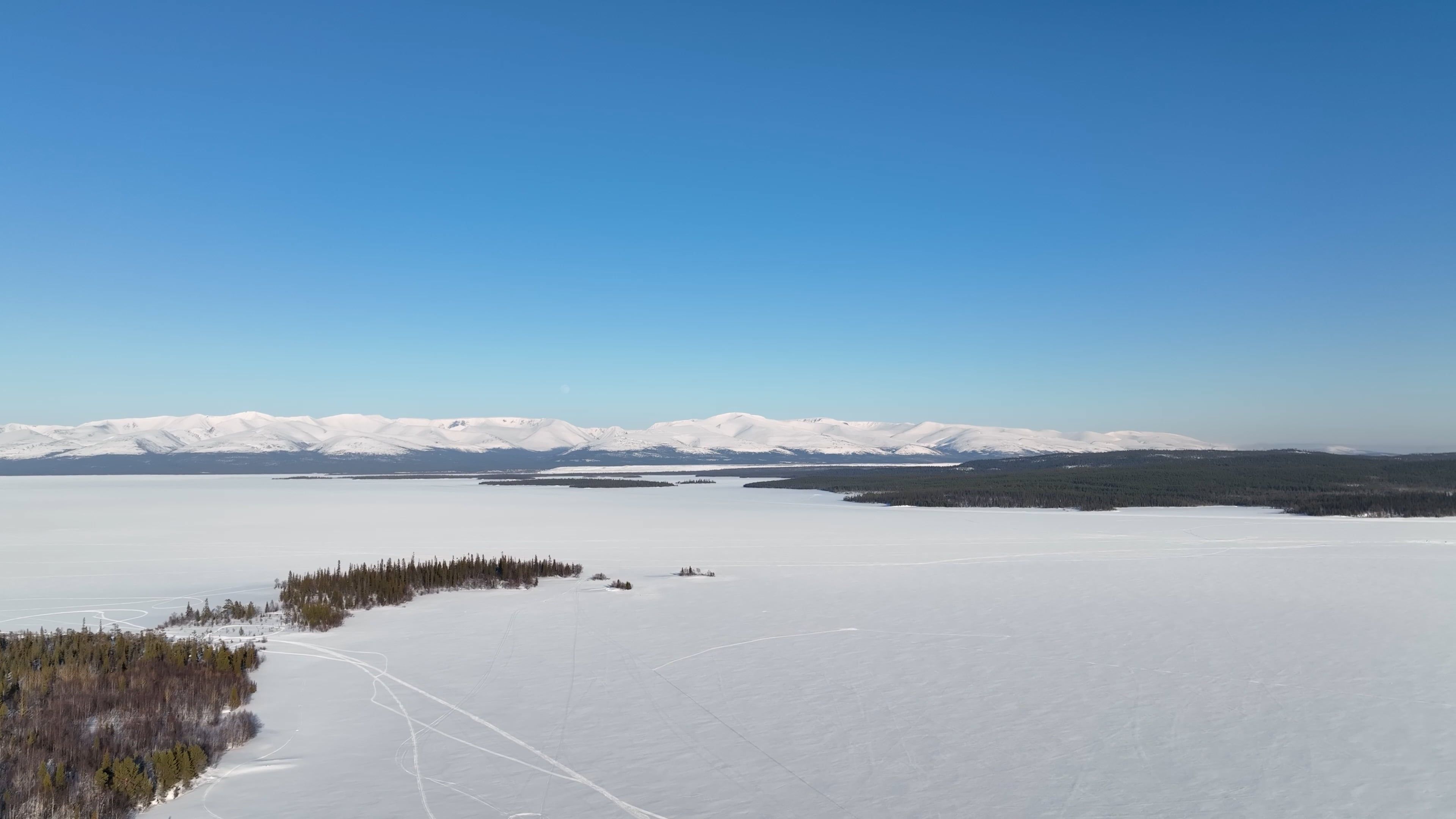 Ascending Drone Shot of a Snow Covered Landscape Free Stock Video ...