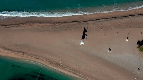 Aerial Footage of a Wind Profiler on the Beach