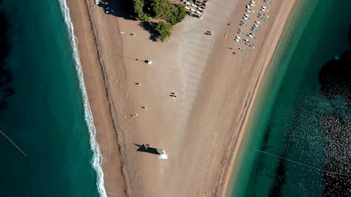 Top View of Zlatni Rat Beach on Brac Island 