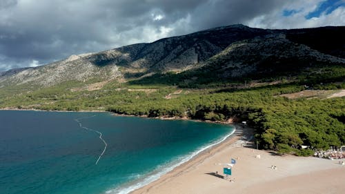 Drone Footage of a Beach on the Island of Brac