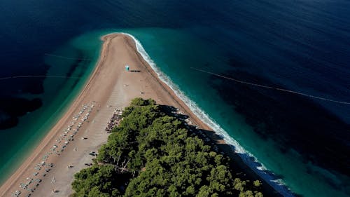 Aerial View of the Golden Cape on Brac Island 