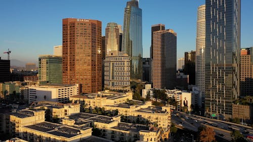 Drone Footage of Los Angeles Downtown