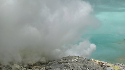 Smoke coming from Volcano Crater