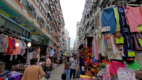 People on Street Market