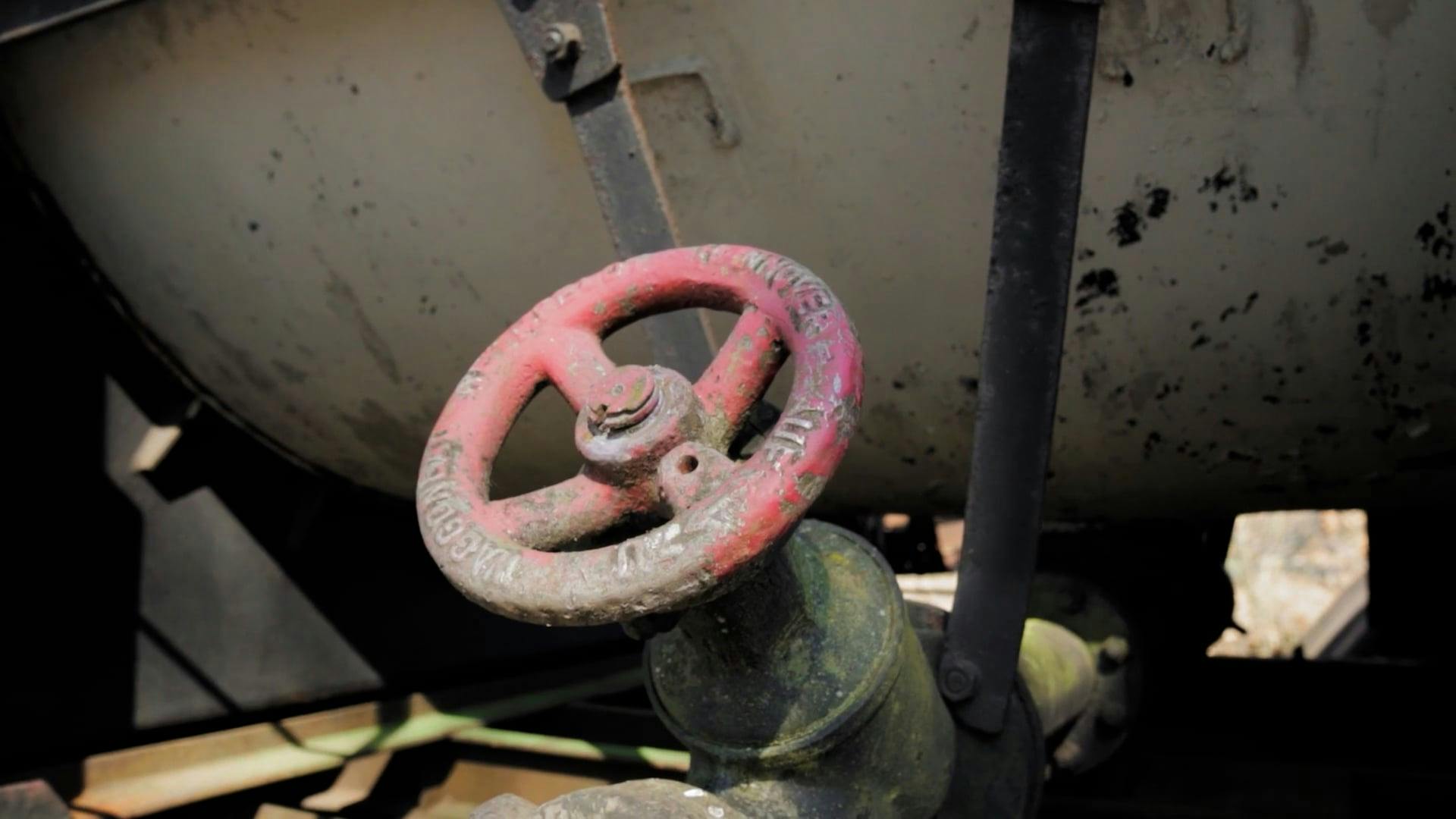 Close up of an Old Fuel Transfer Valve Free Stock Video Footage