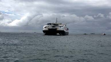 ferry on sea