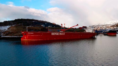 A Bulk Carrier in the Port of Narvik