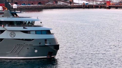 A Ragnar Yacht Cruising in the Harbour of Narvik 