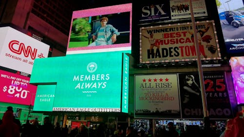 Beautiful ads in Times Square, NY