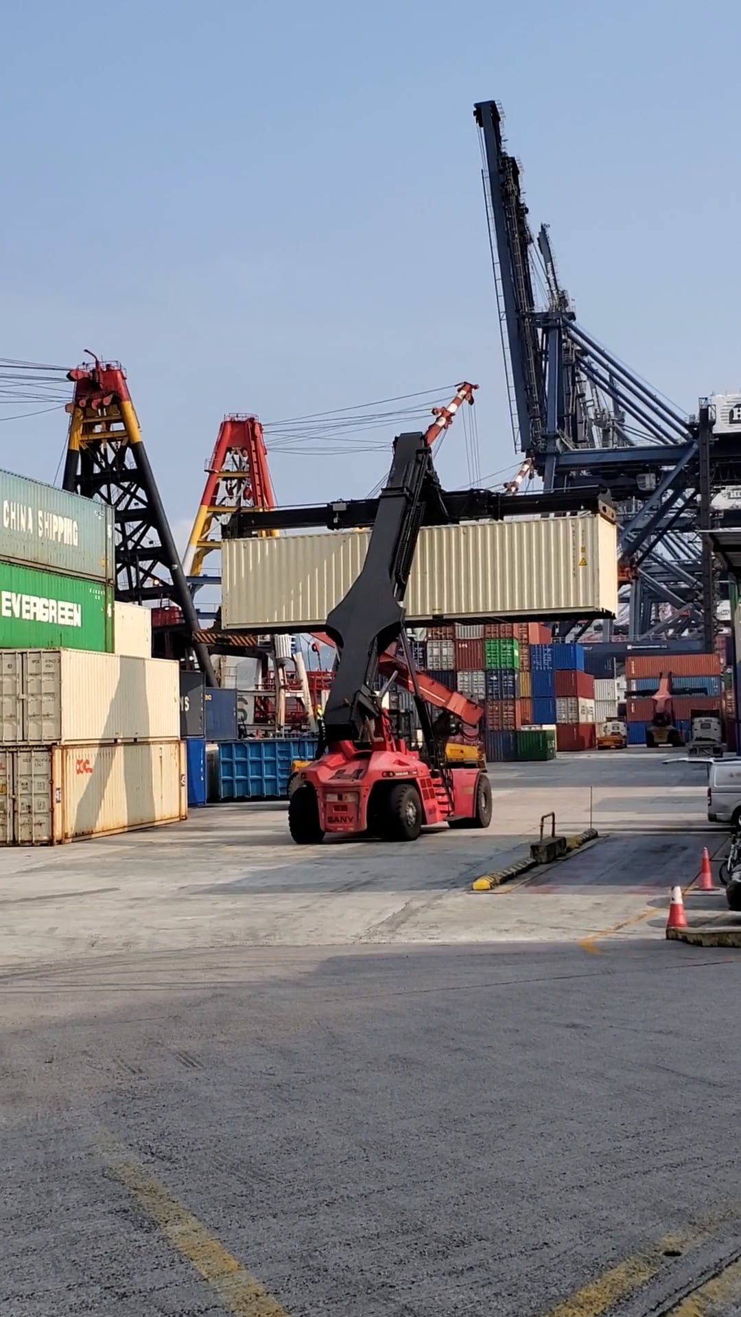 Vehicle Carrying Container in Warehouse Free Stock Video Footage ...