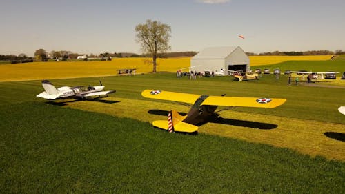 Drone Footage of Grass Airport