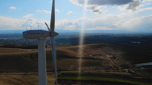 Birds Eye View of Wind Turbine