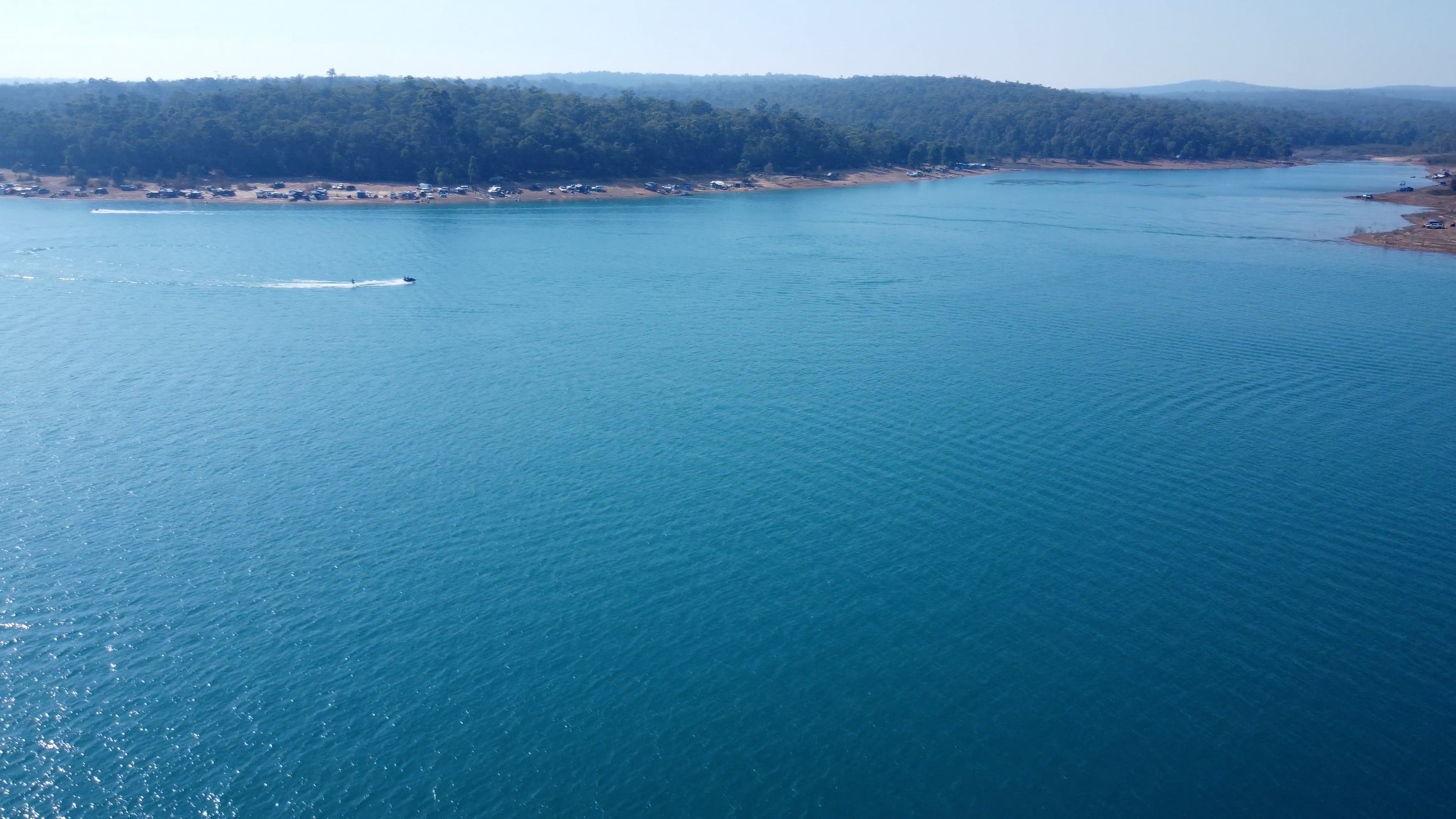 Birds Eye View of Motorboats on Lake Free Stock Video Footage, Royalty ...