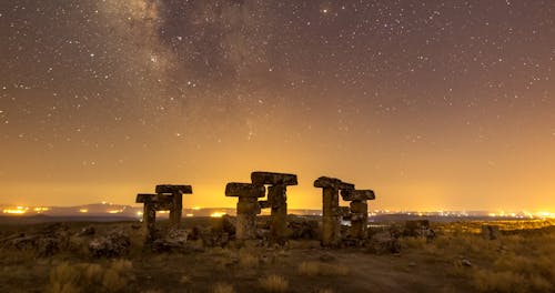 Time Lapse of a Starry Sky over the Ancient City of Blaundus