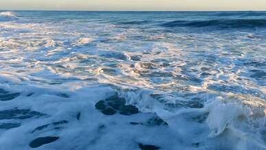 close up of breaking waves