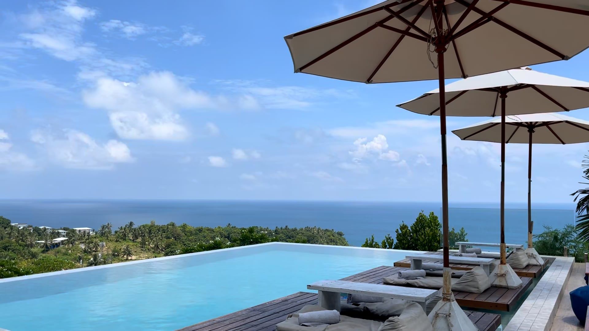A Swimming Pool with an Ocean View Free Stock Video Footage, Royalty ...