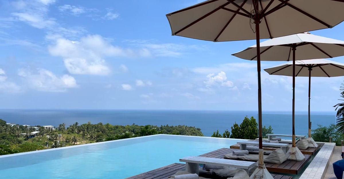 Hd Pool Scene A Swimming Pool with an Ocean View Free Stock Video Footage, Royalty ...