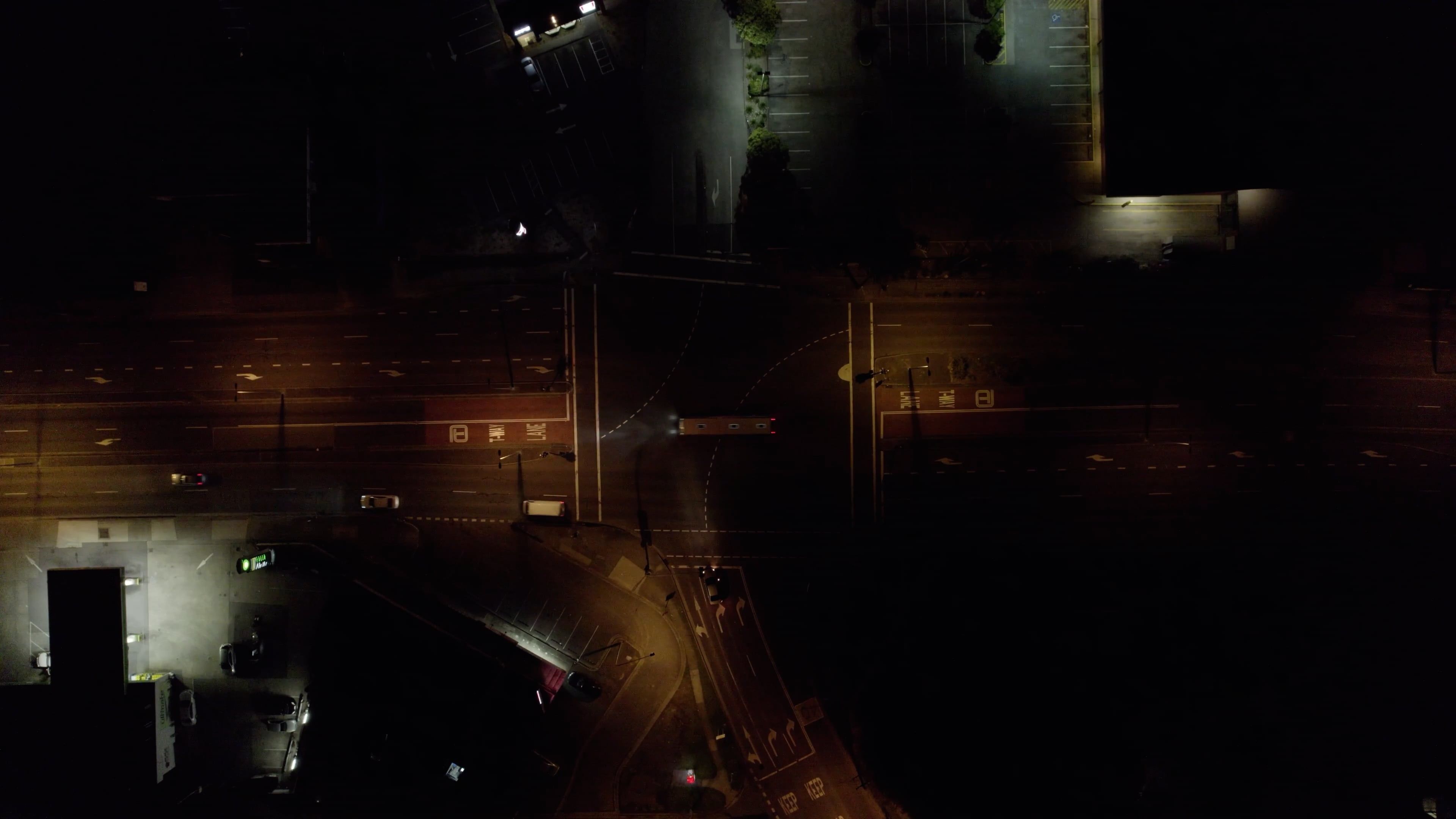 Drone Footage of Cars on the Road at Night Free Stock Video Footage ...