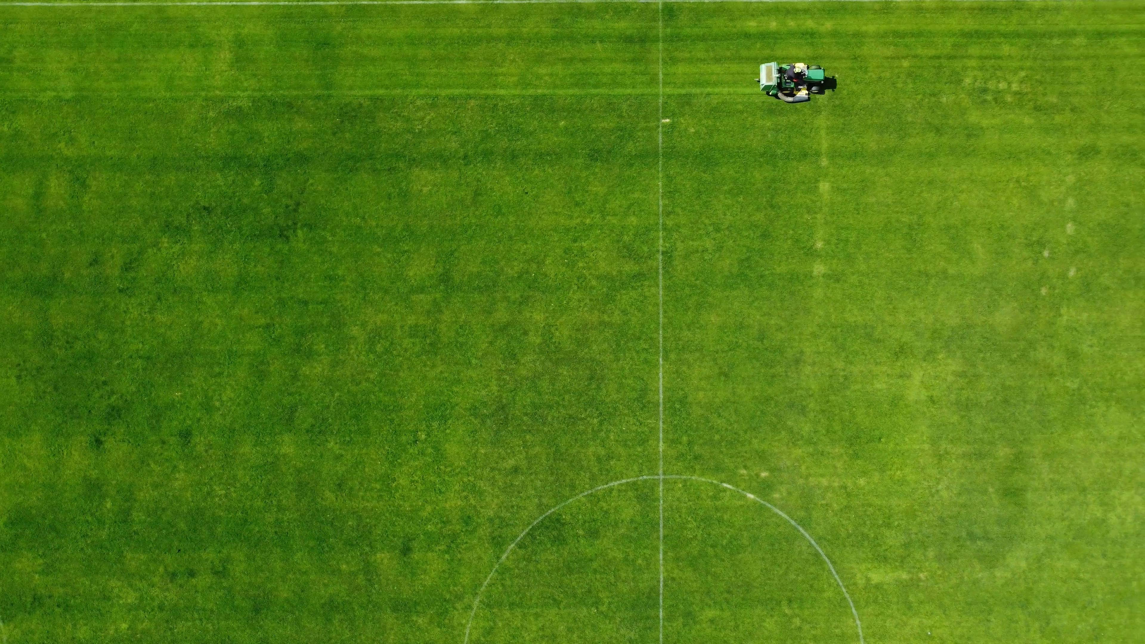 Lawn Mower on Soccer Field Free Stock Video Footage, RoyaltyFree 4K