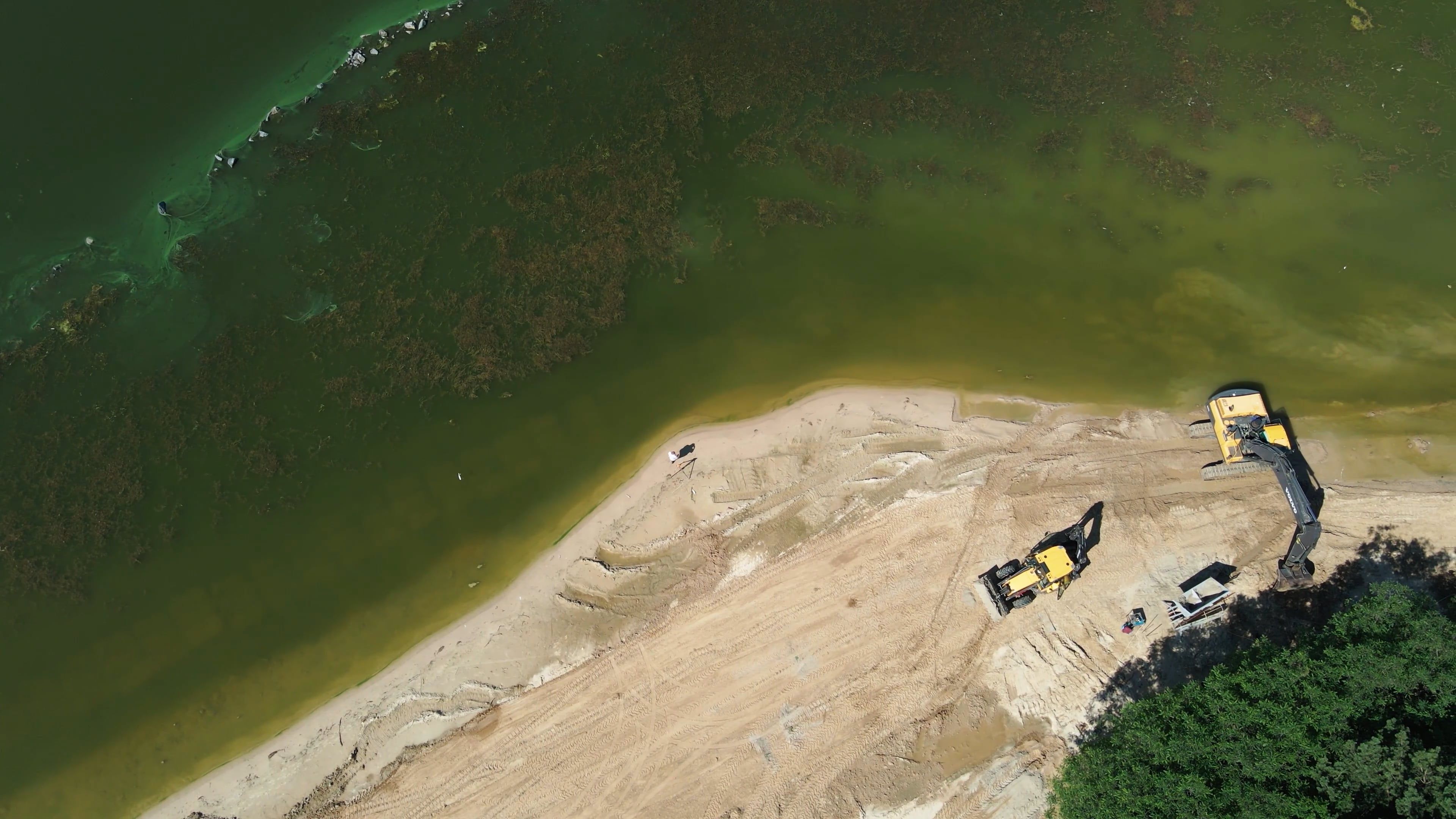 Excavator on Beach by Reef Free Stock Video Footage, Royalty-Free 4K ...