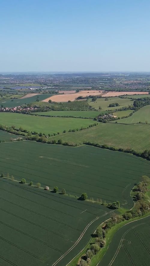 Clear Sky over Fields on Plains