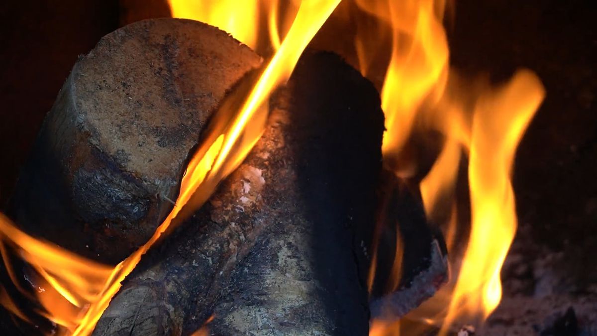 The Flame Of Burning Fire Woods In A Fireplace Free Stock Video Footage ...